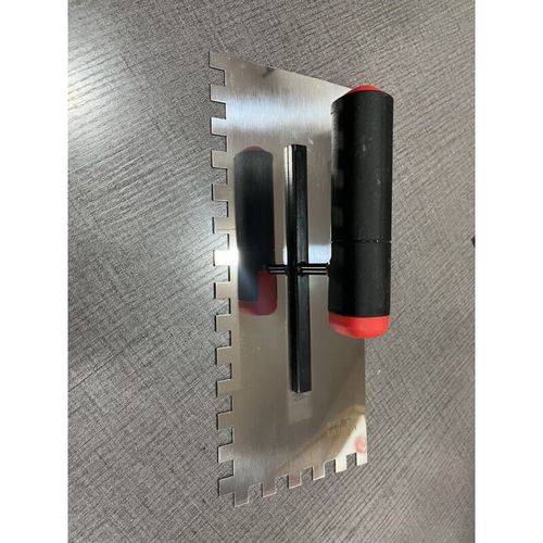 瓷砖胶齿形刮板施工厚度示意图