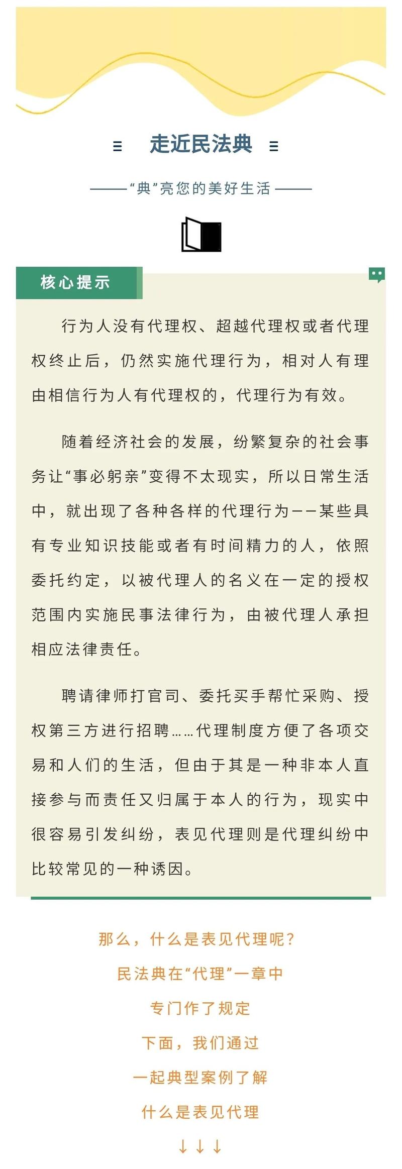 民法典表见代理法律条文原文图