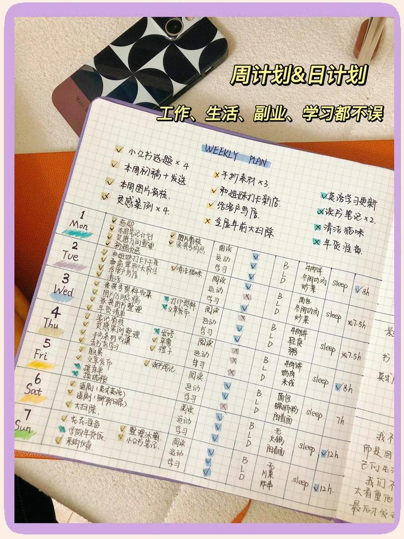 高中生周循环学业管理手账实拍