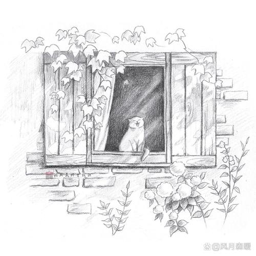 窗边光线变化记录手绘图