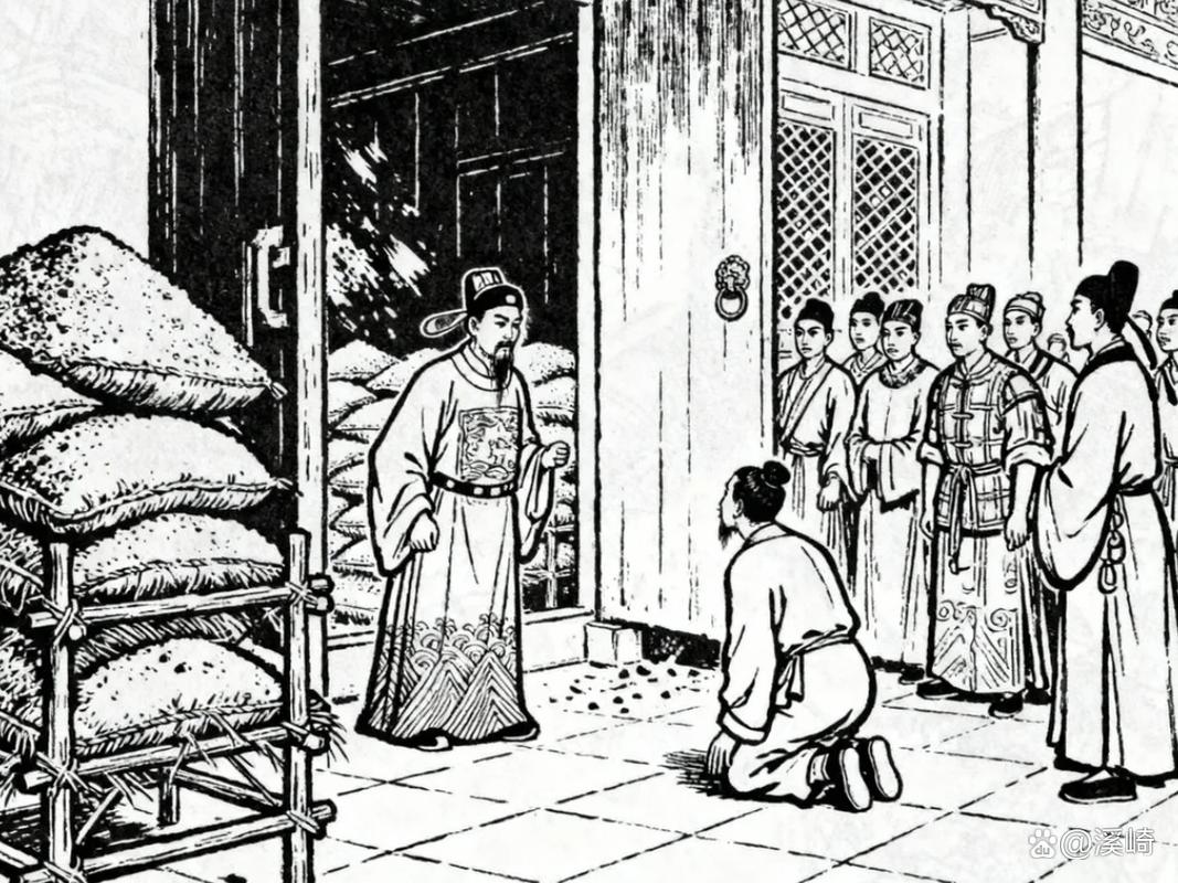 清代县衙审理赌债纠纷老版画