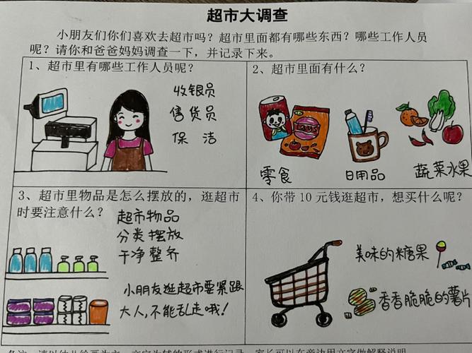学校创意实践性作业超市调查活动