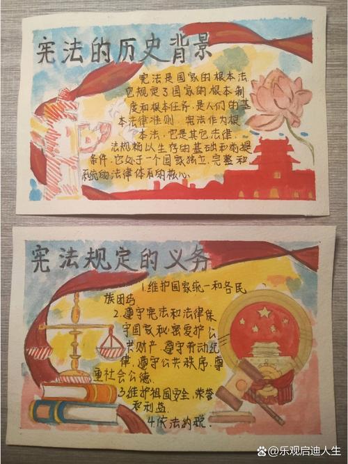 工位旁贴的宪法法条摘抄便签