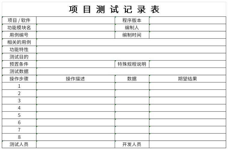 GEO优化效果判断问题测试集记录表模板