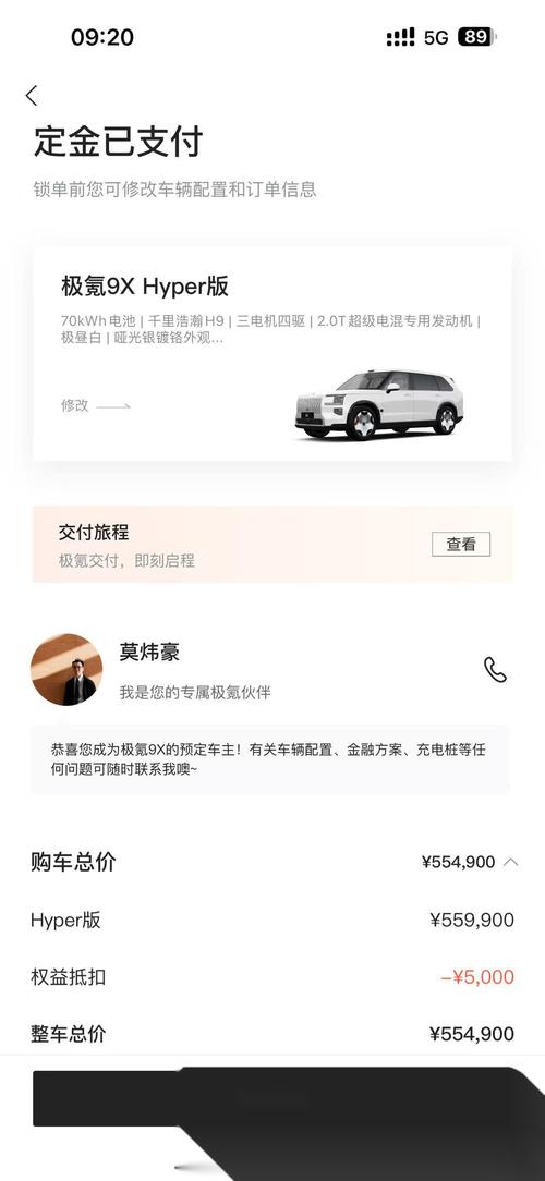 新能源车定金交易聊天记录截图