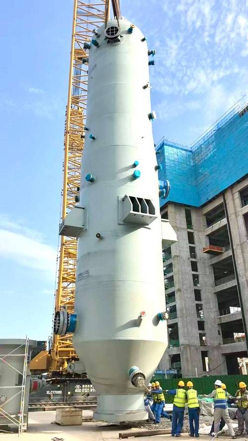 煤化工化工机械气化炉内衬施工现场