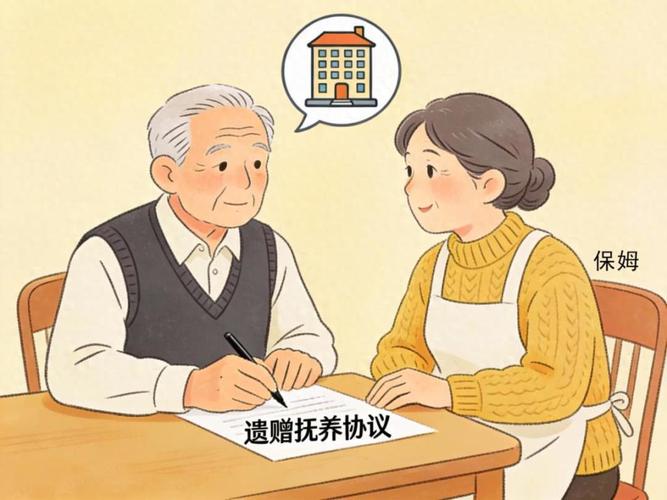老人与扶养人签订遗赠扶养协议签字场景