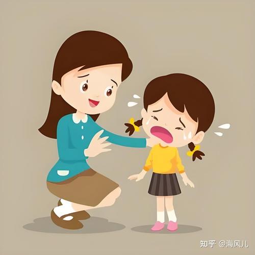 家长正确处理孩子撒谎行为场景插画