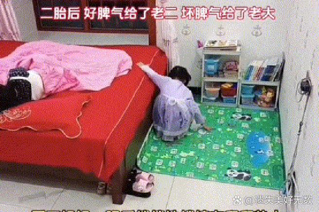 妈妈单独陪二宝玩积木忽略大宝哭闹