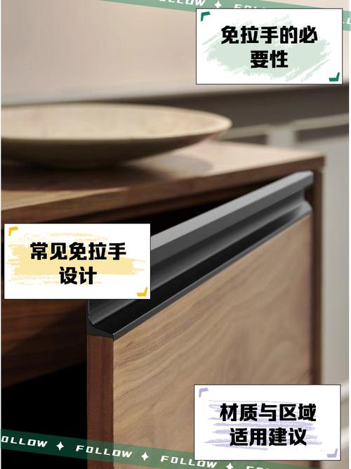 厨房免拉手柜门油污指纹特写