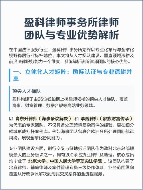 各律师专业信息解析