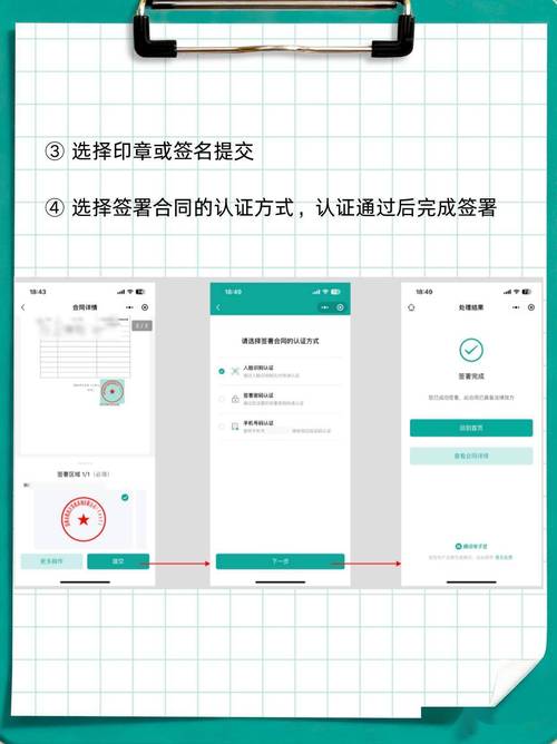 手机端电子合同签署流程留痕示意图