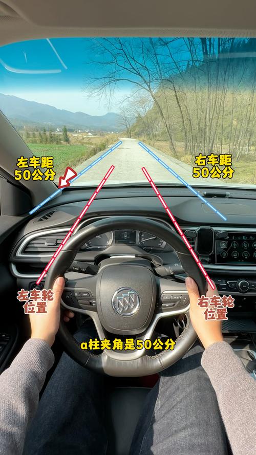 车主驾驶位视角看方向盘回正偏差实拍图