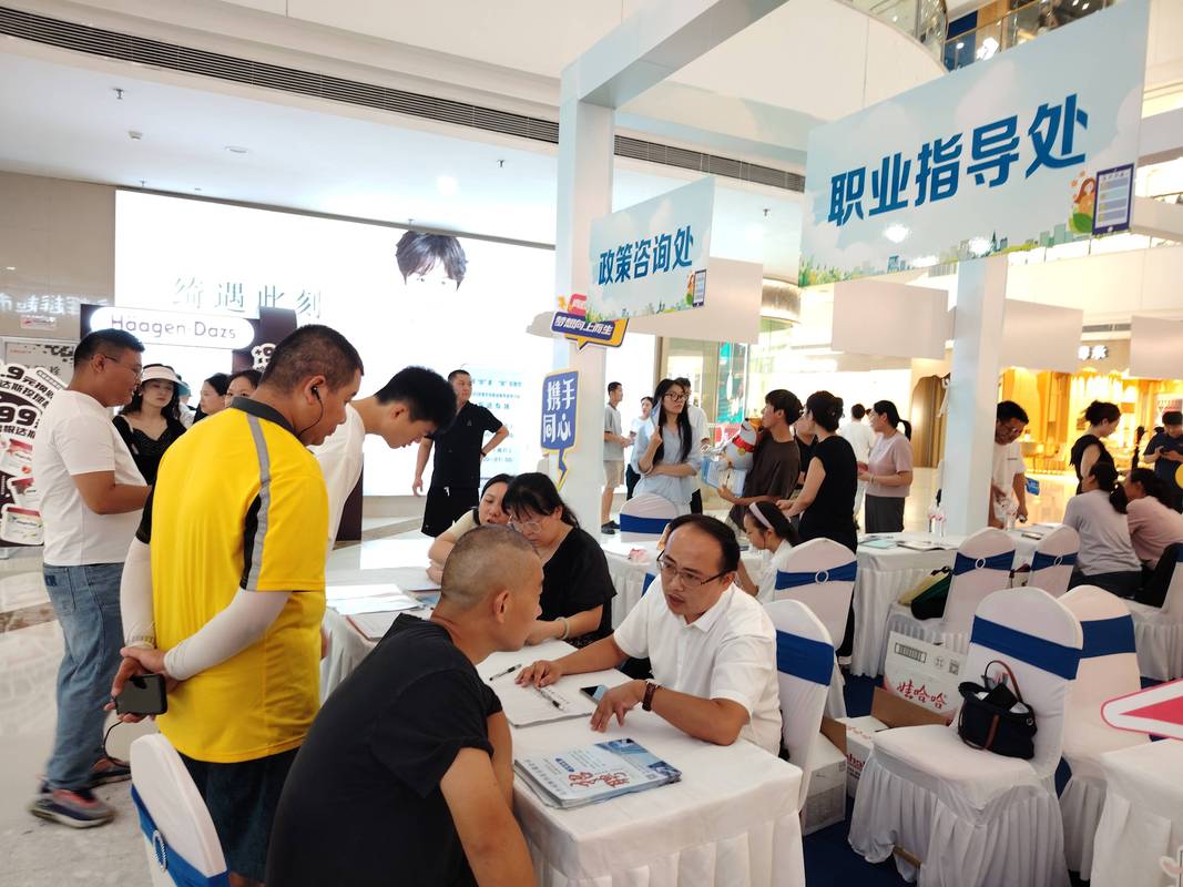 中国人力资源市场数字化技能岗位招聘会现场