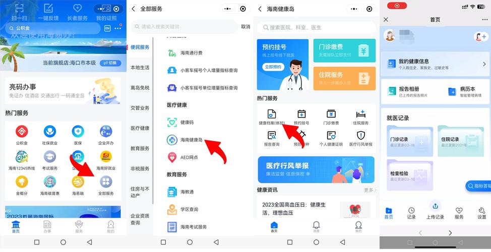 手机端电子健康档案文件夹分类截图