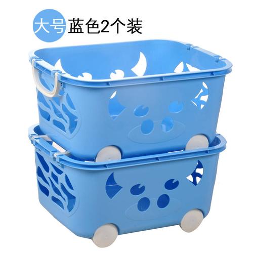 3岁宝宝时间管理可视化蓝色收纳筐