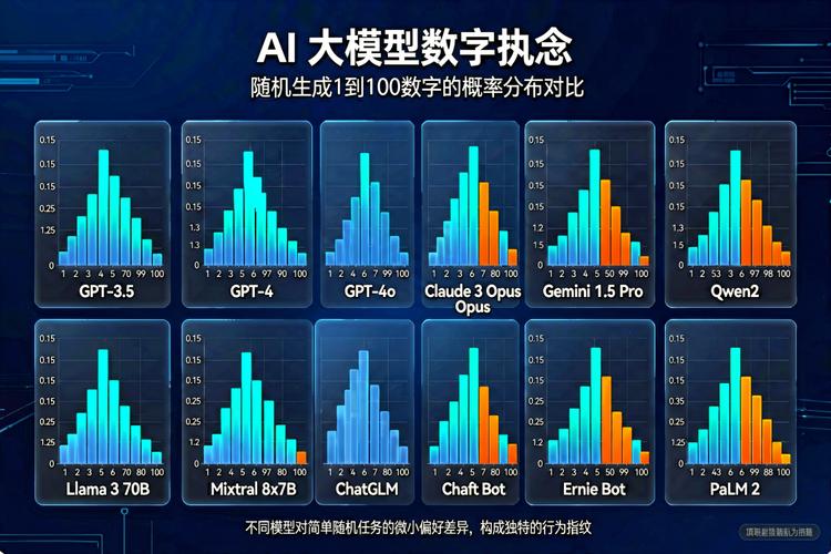 大模型预测下一个Token的概率分布示意图