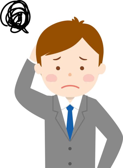 内容创作者灵感枯竭挠头困惑卡通形象