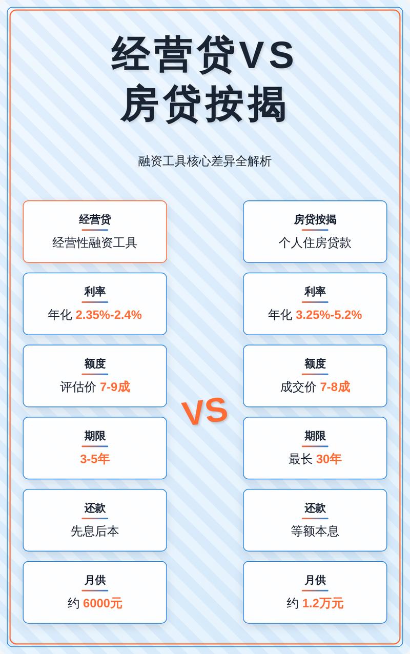 经营贷与普通房贷还款周期对比表