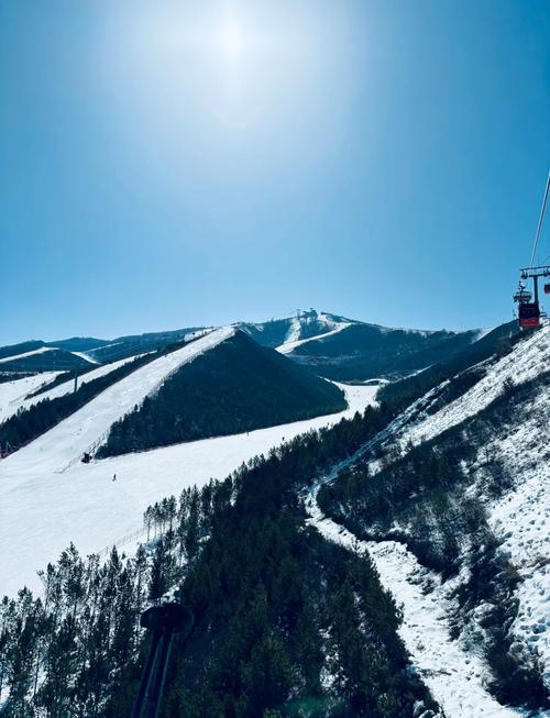 崇礼长城岭滑雪场冬季山林雪道
