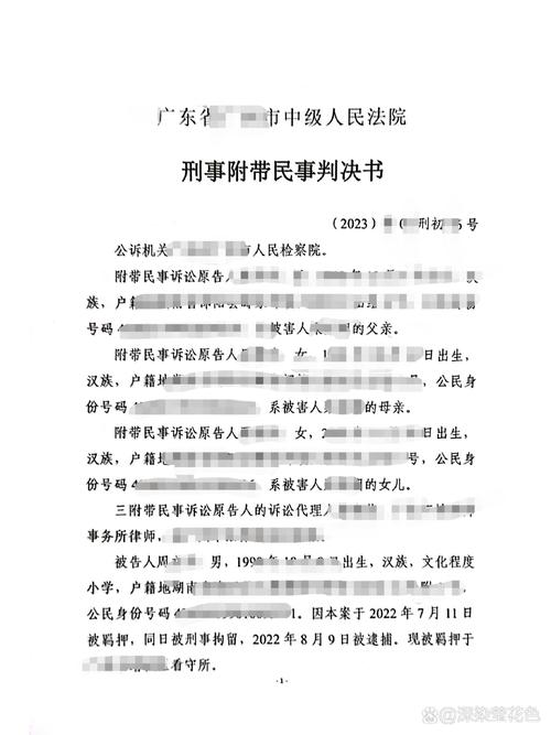 刑事附带民事诉讼判决书实体部分节选