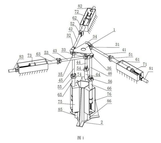 服务机器人六自由度机械臂碳纤维结构示意图