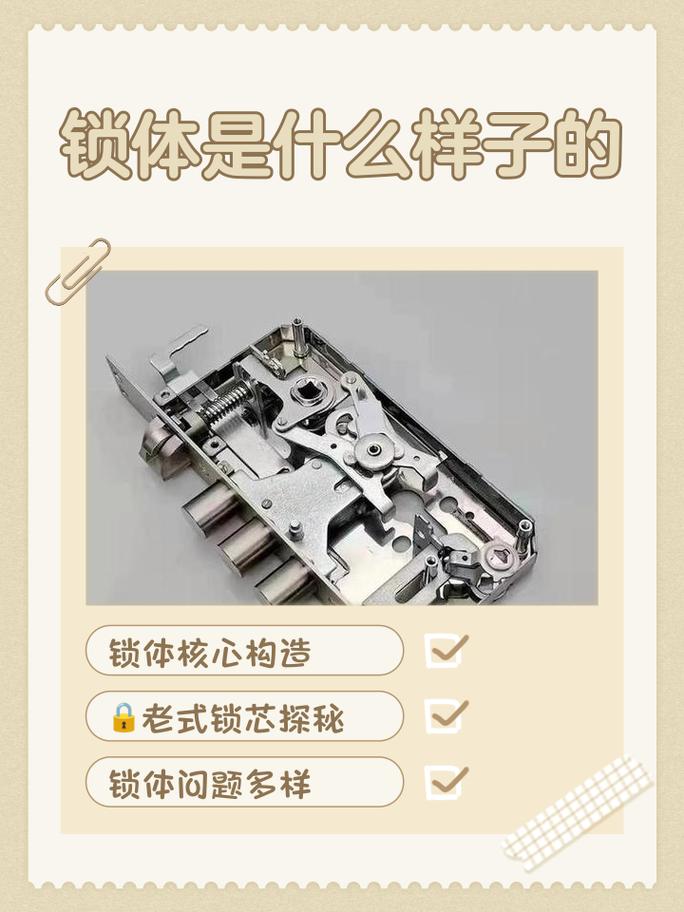 凯迪仕指纹锁锁体结构特写图，展示真插芯设计