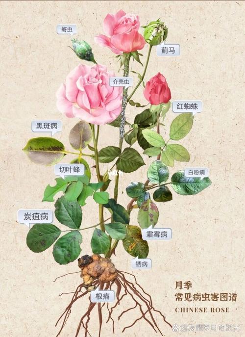家庭阳台玫瑰盆栽病虫害防治图