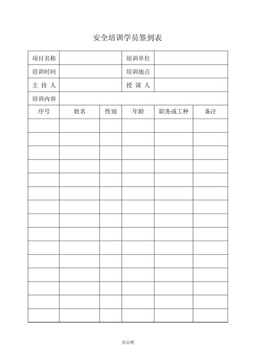 安全培训签到表形式主义示意图