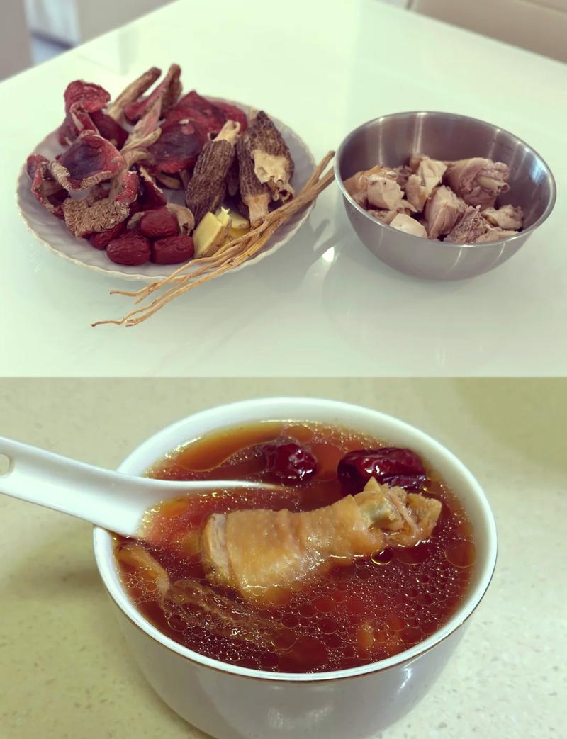 南漳农家餐桌山茱萸蜜饯土鸡汤实拍