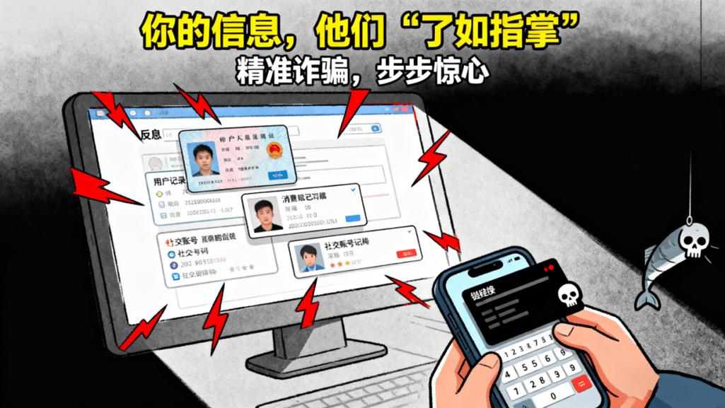 电信诈骗个人信息泄露场景示意图