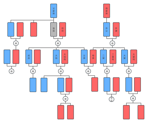 数字化现代家谱制作结构示例图