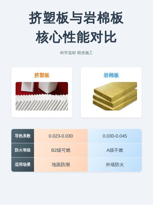 保温装修挤塑板岩棉聚氨酯材料性能对比表