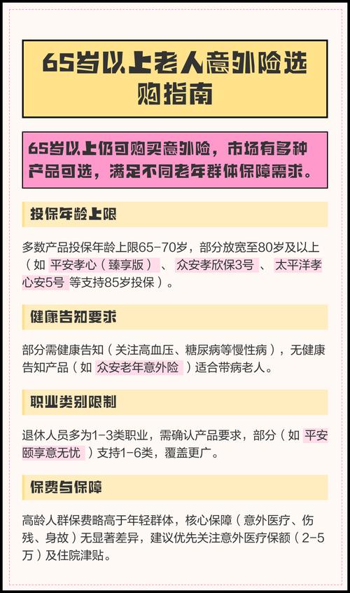 老人投保年龄健康限制对照表