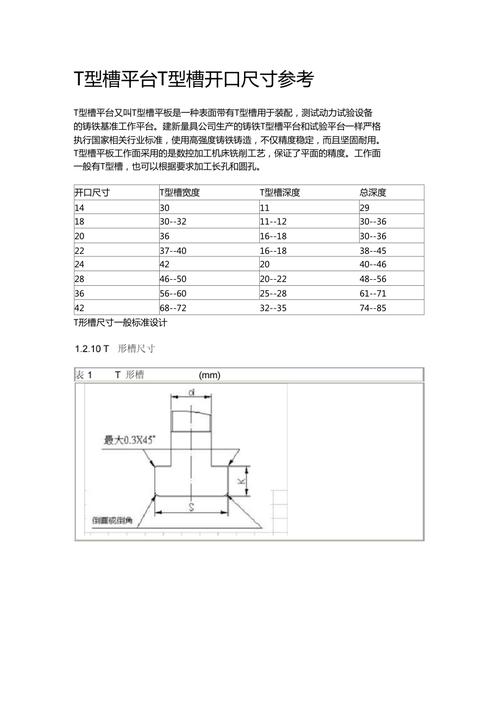 实训车间旧通用工装夹具T型槽配合尺寸实测图