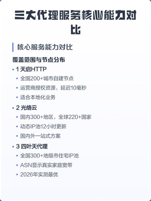 核心服务能力对比表