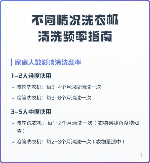 不同使用频率洗衣机槽清洁周期对照表