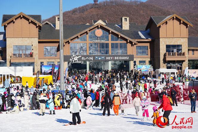 吉林北大湖滑雪胜地新手休息区热饮摊