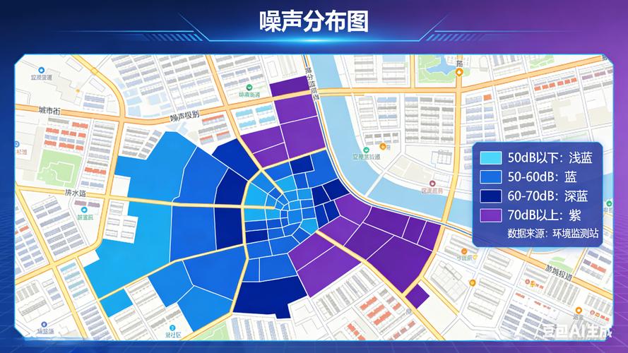 城市日常噪声来源分布图
