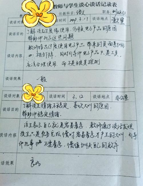 升学规划师一对一访谈记录学生兴趣图谱