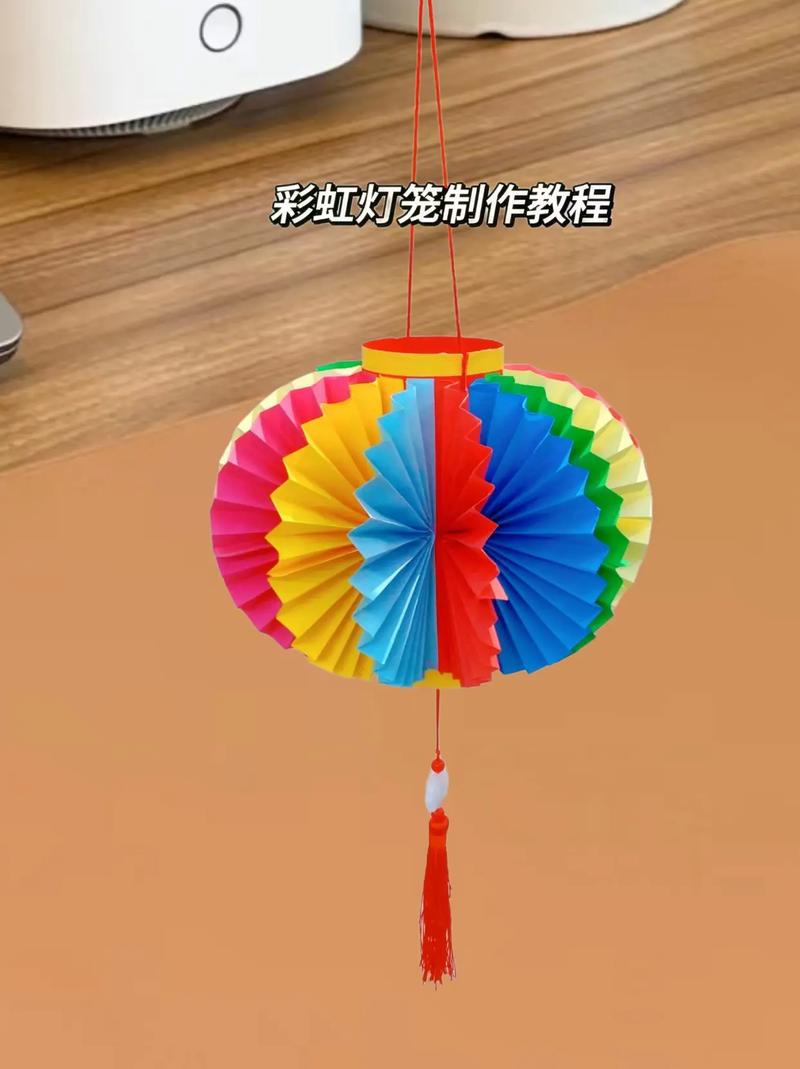 中秋节亲子制作手工灯笼过程图