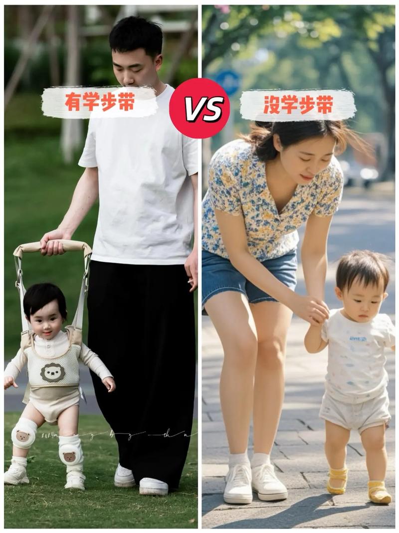 错误勒腰宝宝学步带使用对比图