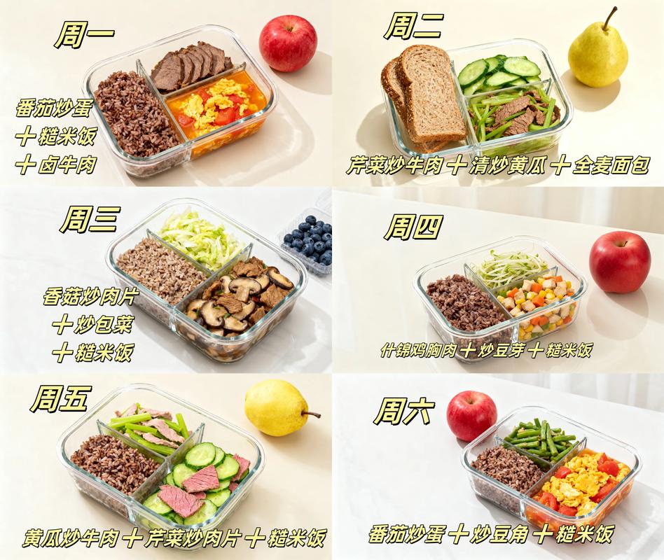 上班族减脂便当搭配公式示意图