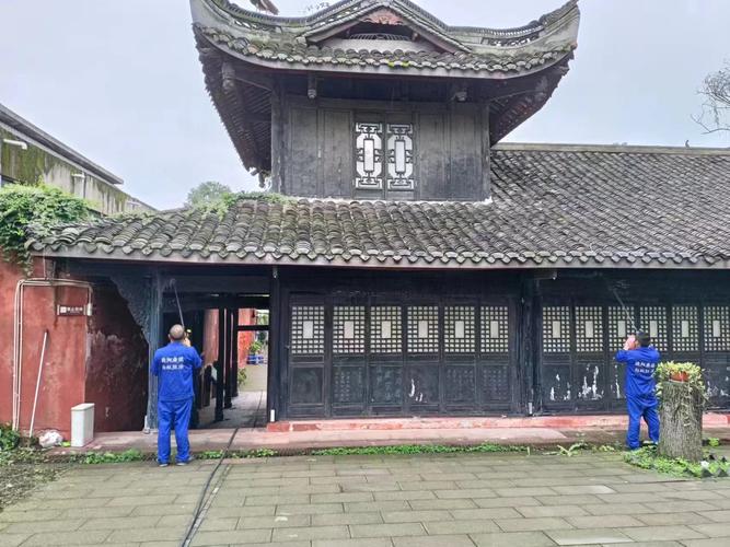 文保专业人员古建白蚁防治作业现场