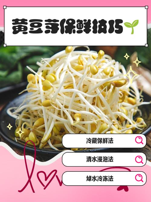 保鲜袋扎孔保存豆芽方法示意