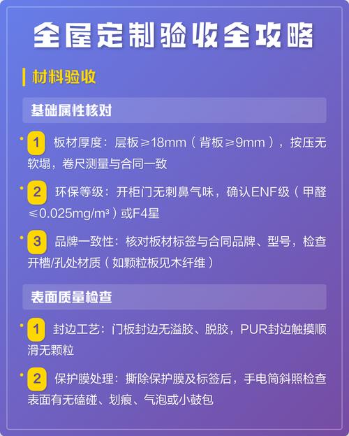 全屋定制安装与验收相关问题