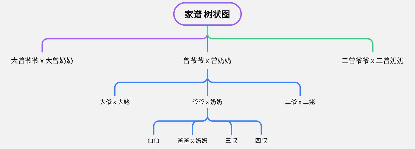 家谱制作软件界面展示树形结构