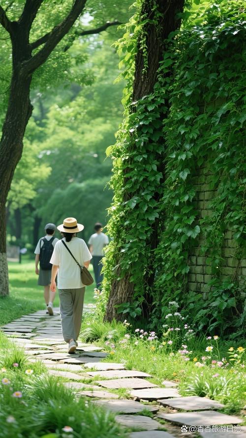 春季公园散步日常养护场景