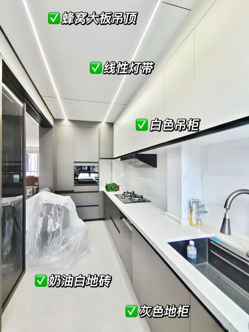 一字型厨房过道宽度预留标准示意图