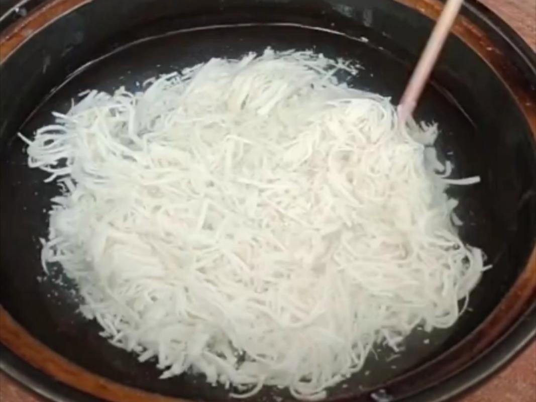 文思豆腐切丝过程